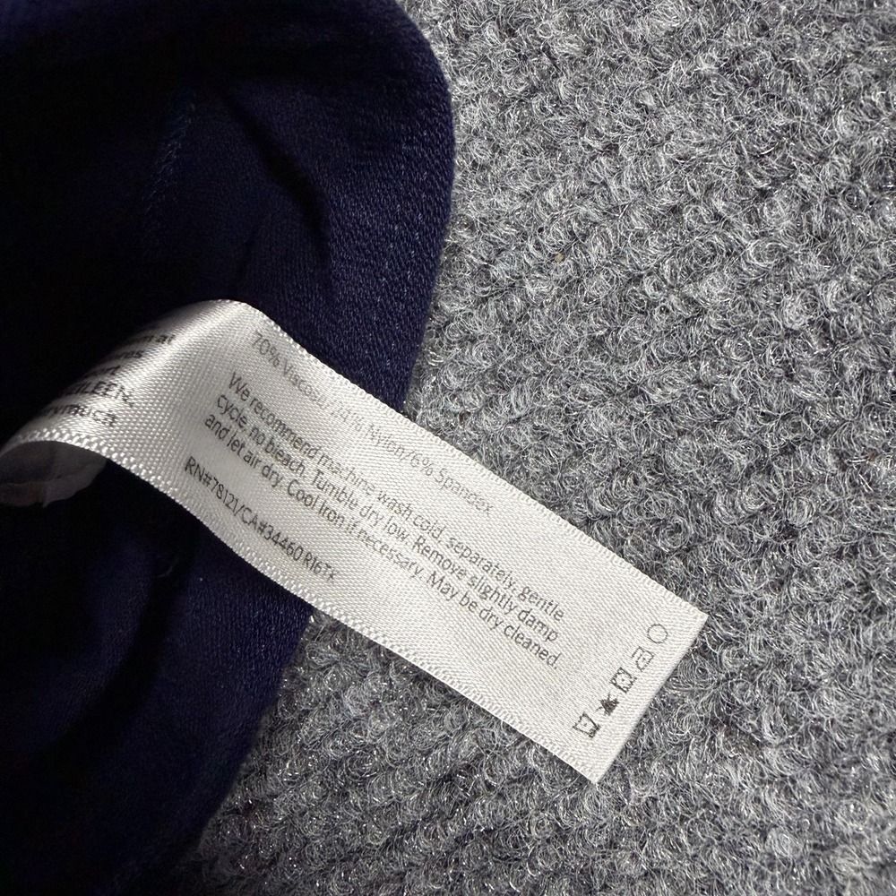 Eileen Fisher Viscose Knit Pants Womens Small Navy Blue Stretch Pull On - Picture 4 of 7
